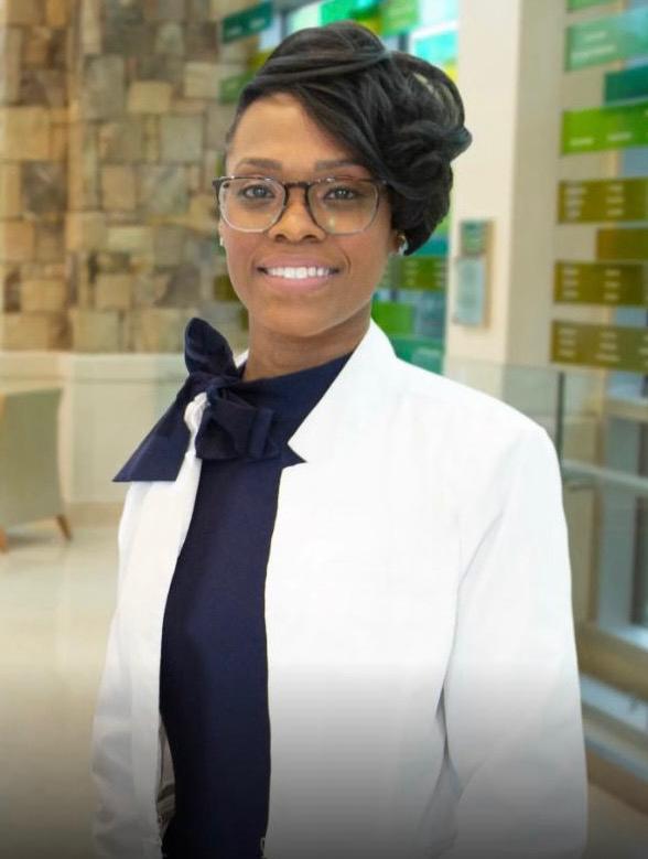 Dr. Erine in clinical setting